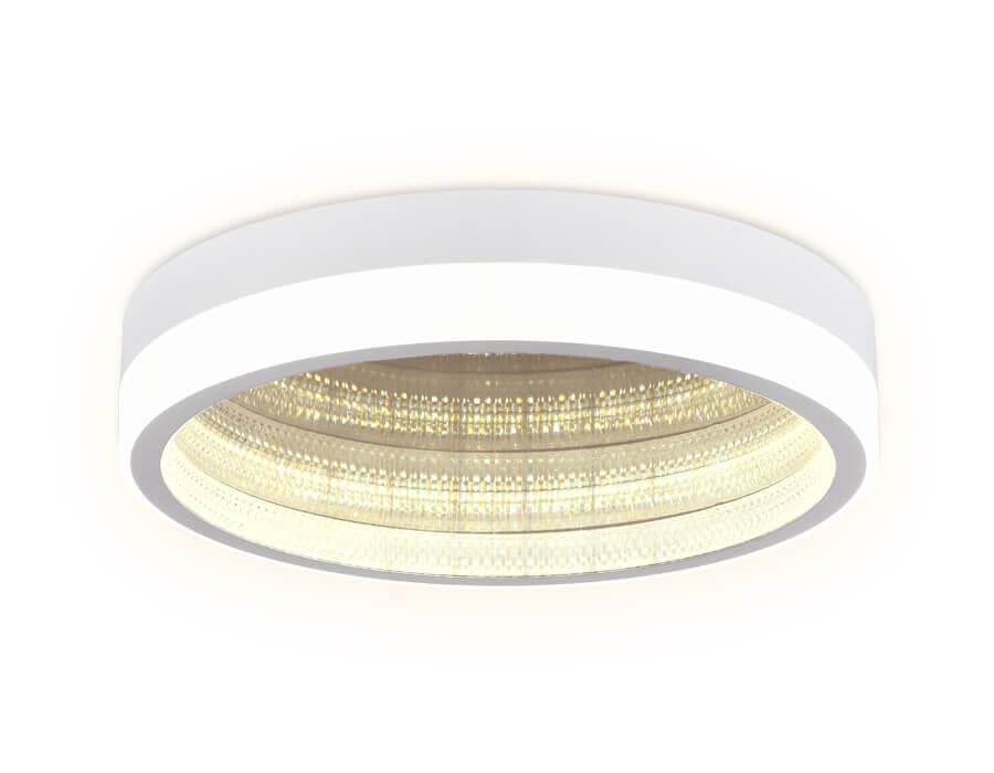 Ambrella Потолочный светодиодный светильник с пультом FA9431 WH белый 90W D500*90 (ПДУ РАДИО 2.4) — миниатюра 4