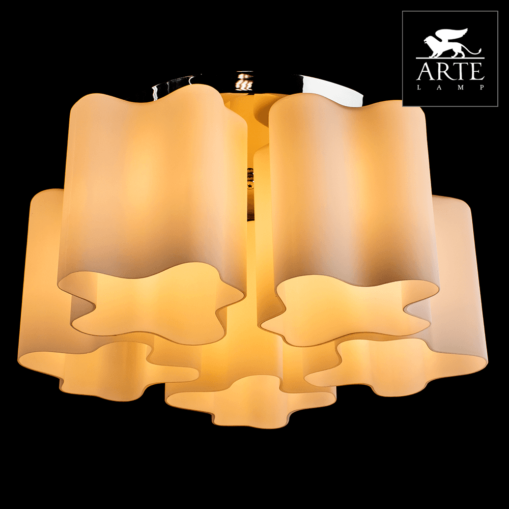 Arte Lamp Serenata Хром/Белый Светильник потолочный 5x40W 5xE27 A3479PL-5CC — миниатюра 2