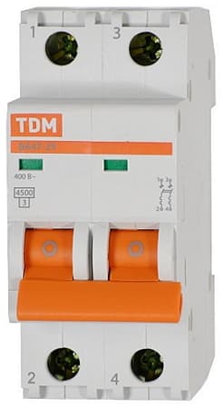 TDM Авт. выкл.ВА47-29 2Р 13А 4,5кА х-ка С SQ0206-0092 — миниатюра 2