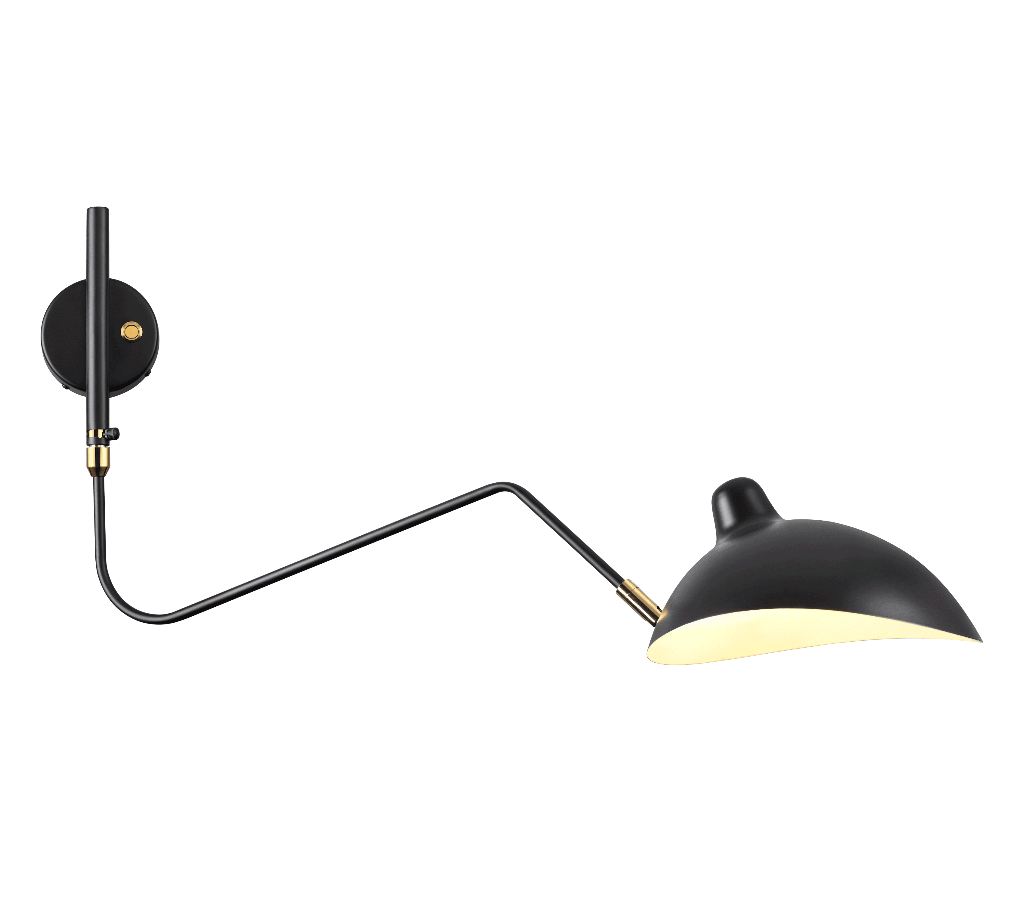 Odeon Light 4830/1W WALLI ODL21 503 черный/золотой Настенный светильник E27 1*40W KERBI — миниатюра 2