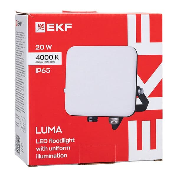EKF Прожектор светодиодный СДО-4002 20Вт 4000К IP65 с равномерной засветкой LUMA — миниатюра 14