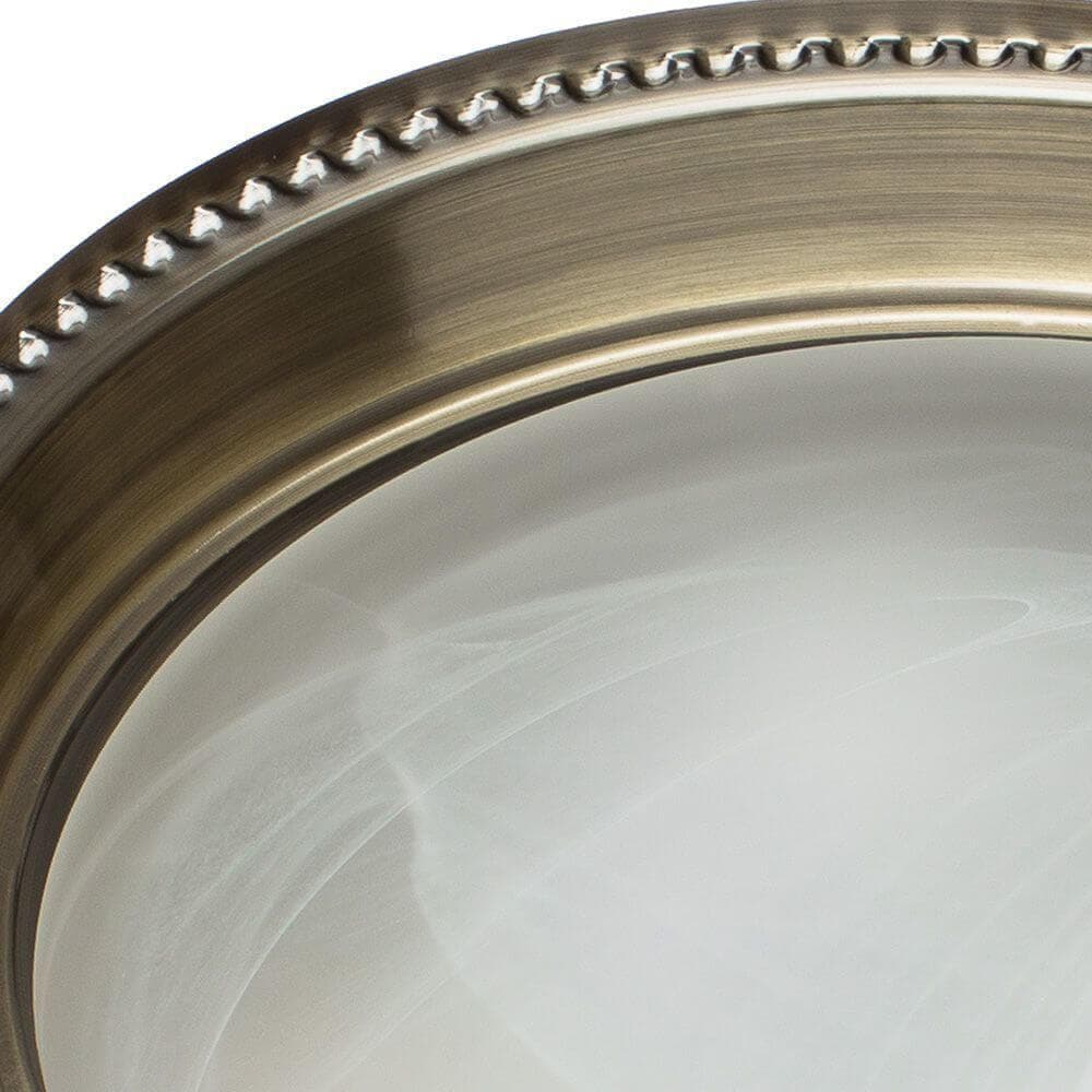 Arte Lamp Porch Бронза/Белая Тарелка 2x60W 2xE27 A1305PL-2AB — миниатюра 3