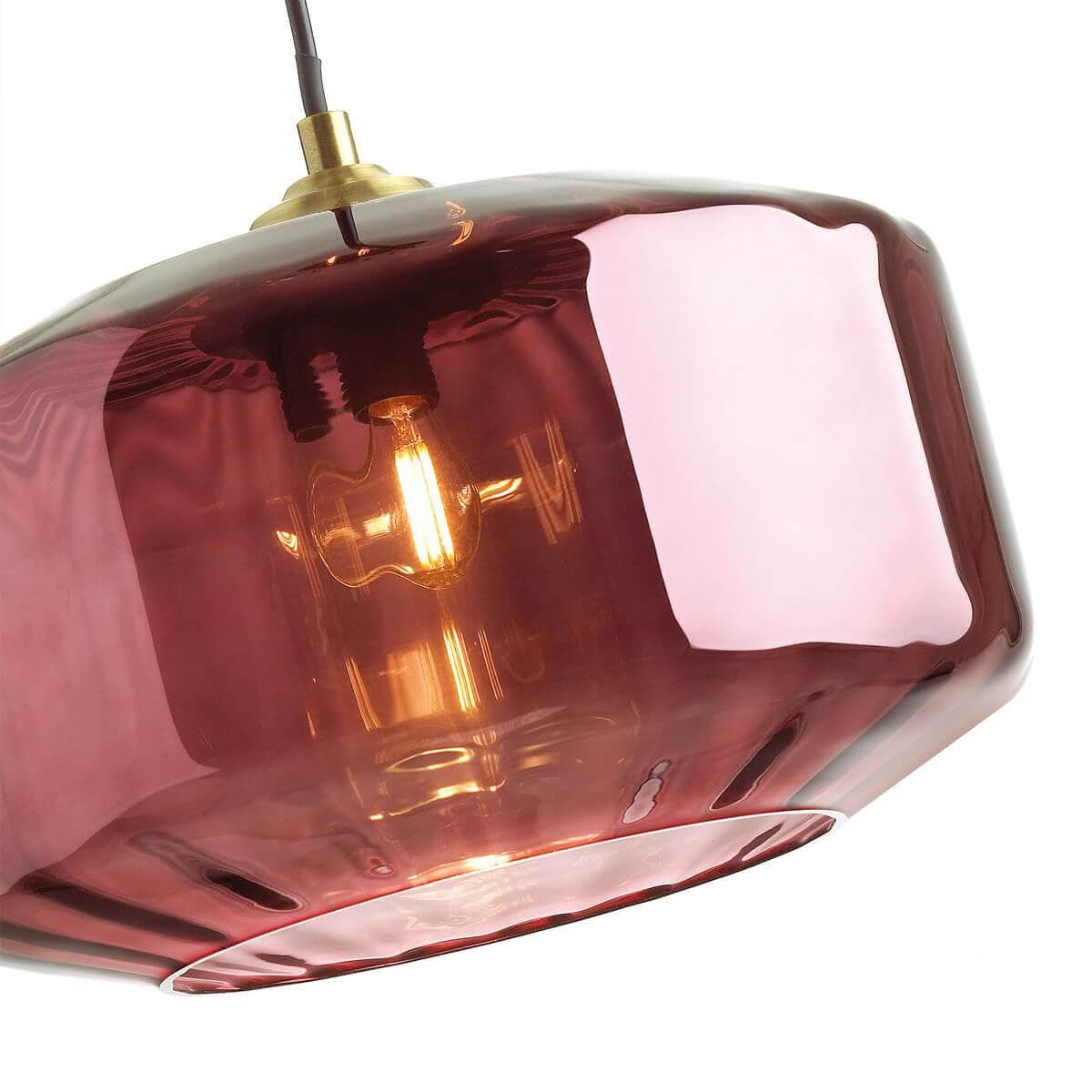 Odeon Light 4782/1 ODL21 бордовый/бронзовый Подвес E27 60W BINGA — миниатюра 3