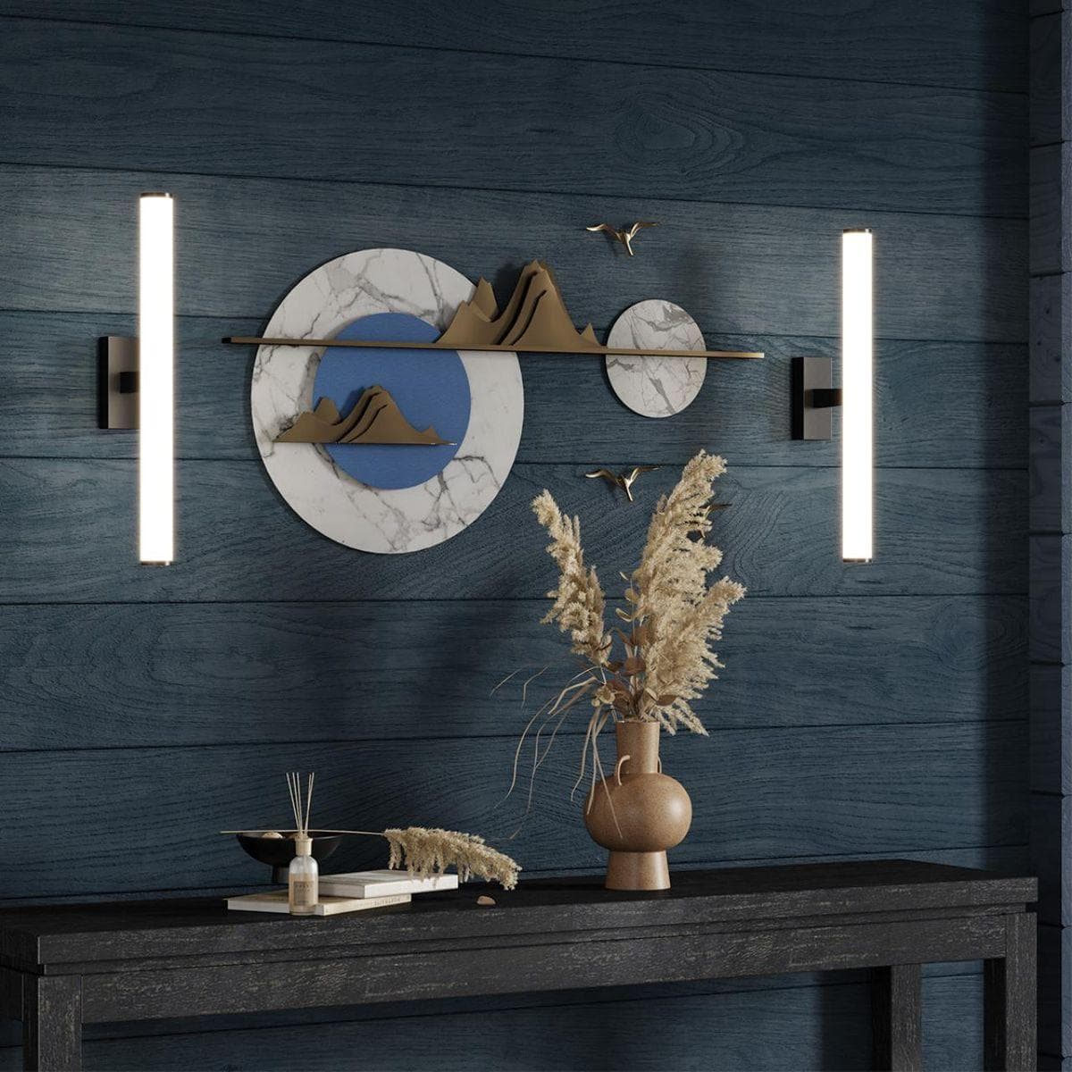Odeon Light 4913/18WL WALLI ODL22 525 черный/металл/стекло Настенный светильник LED 18W 4000К 1300Лм WATR — миниатюра 4