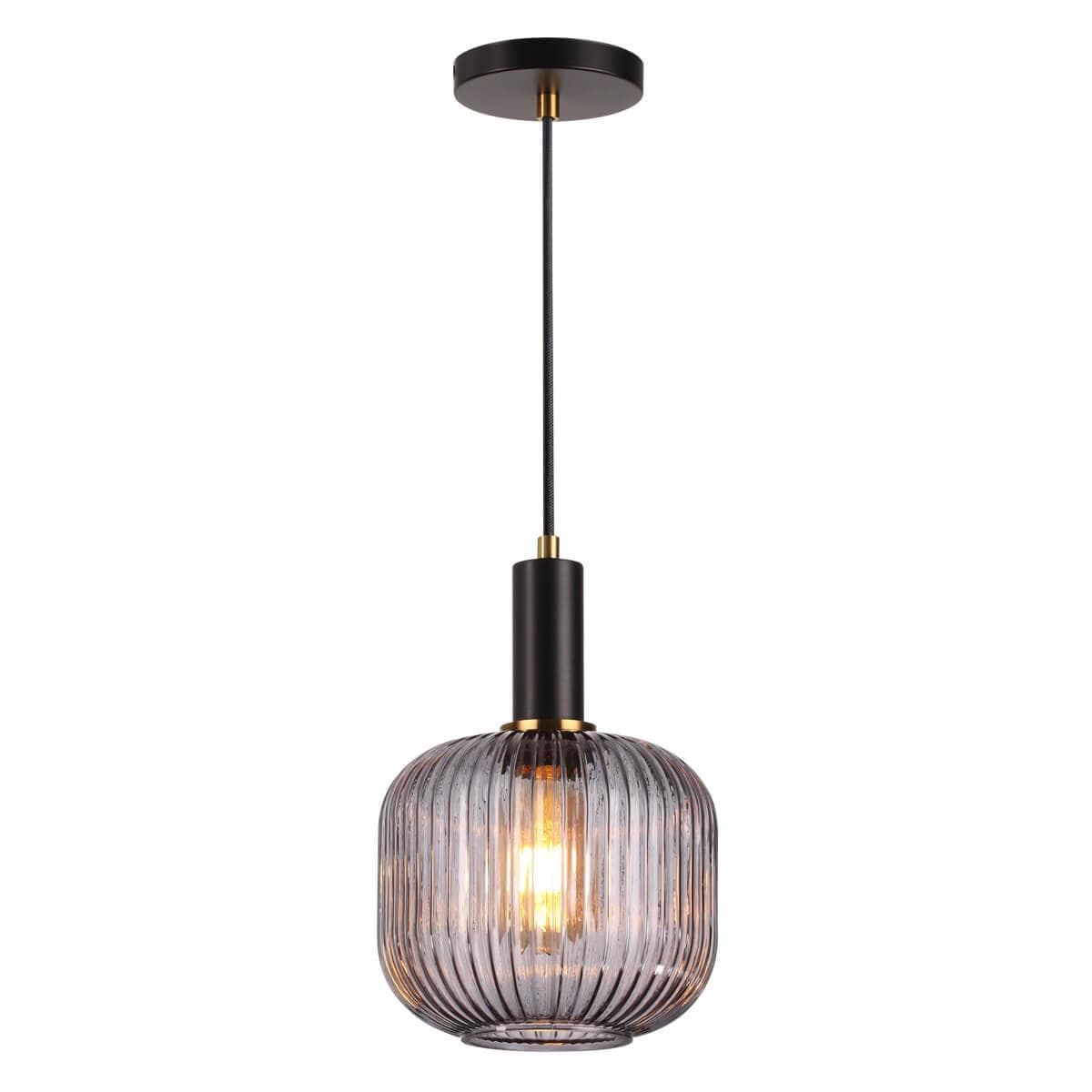 Lumion 4451/1 LN20 254 черный, стекло Подвес E27 1*60W 220V MERLIN — миниатюра 1
