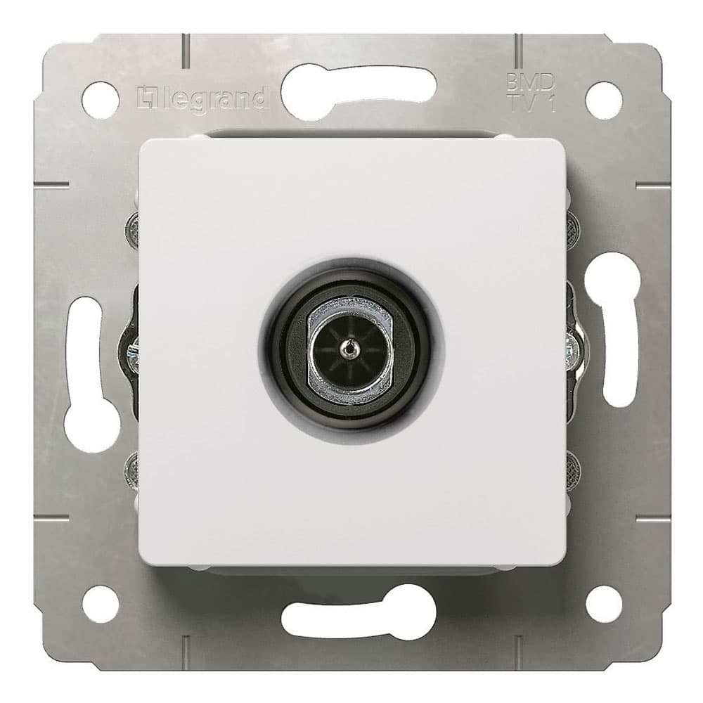 Legrand Cariva Бел Розетка TV оконечная 10 дБ, 4-2150 МГц 773679 — миниатюра 3