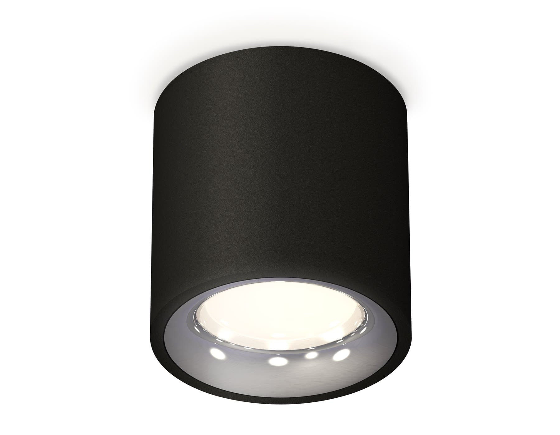 Ambrella Комплект накладного светильника XS7532022 SBK/PSL черный песок/серебро полированное MR16 GU5.3 (C7532, N7012) — миниатюра 1