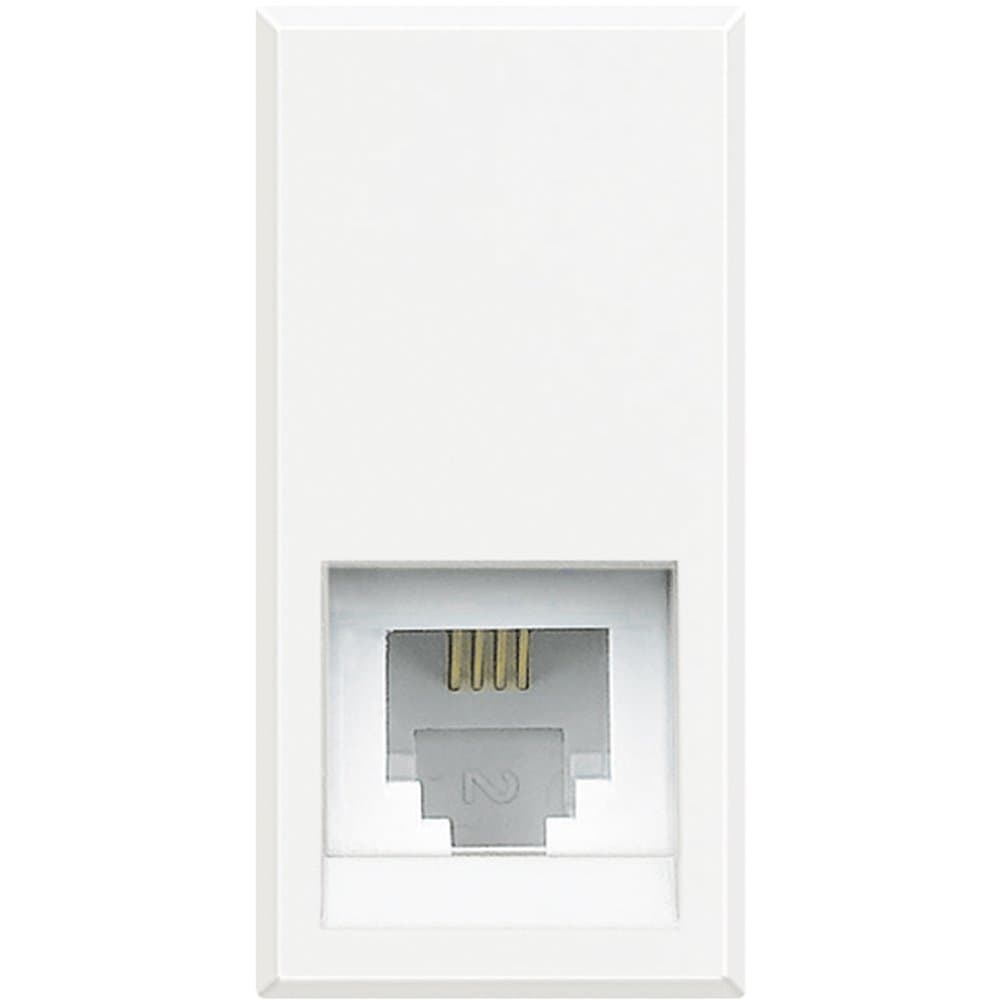 BT Axolute White Розетка телефон RJ11 3 кат. 1 мод HD4258C11N — миниатюра 2