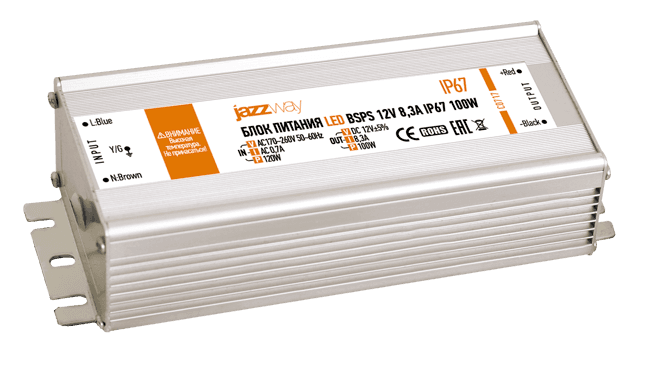 Jazzway Драйвер BSPS 12V8,3A=100W (new) влагозащищенный IP67 .3329280A