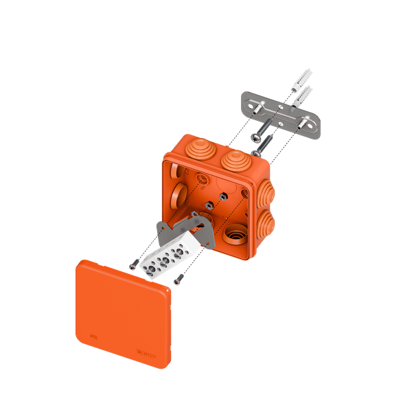 EKF Коробка огнестойкая E45 85x85x40мм с клеммниками 6 полюсов 0,5-6мм2 IP55 HF
