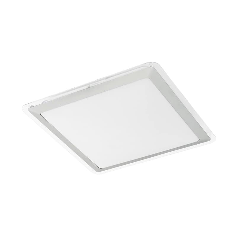 Eglo Светильник LED настенно-потолочный COMPETA 1, 24W(LED), 340х340, сталь, белый/пластик, белый, серебр., прозрач. 95679