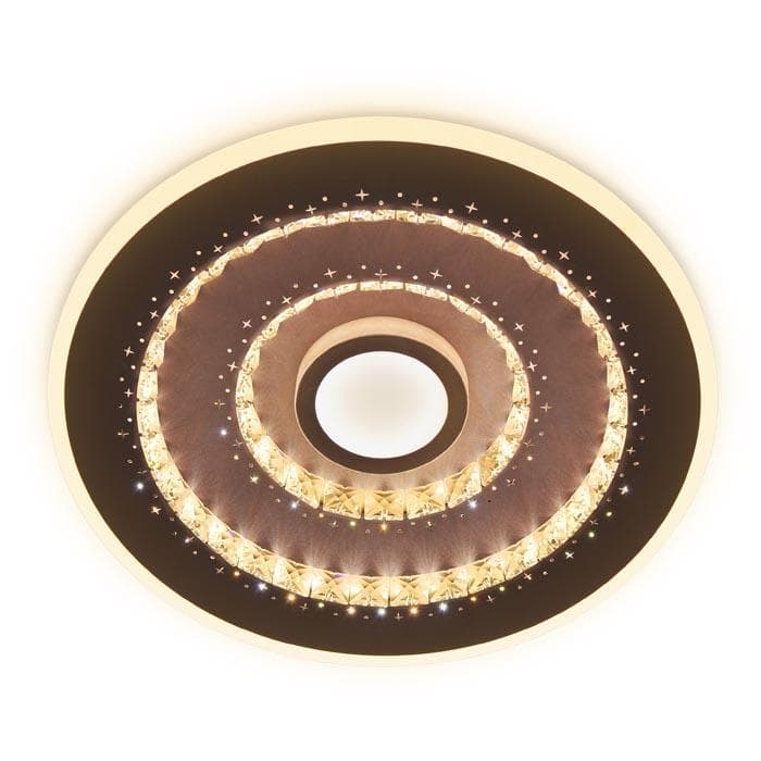Ambrella Потолочный светодиодный светильник с пультом FA253 CF кофе 112W D490*60 (ПДУ РАДИО 2.4) — миниатюра 2