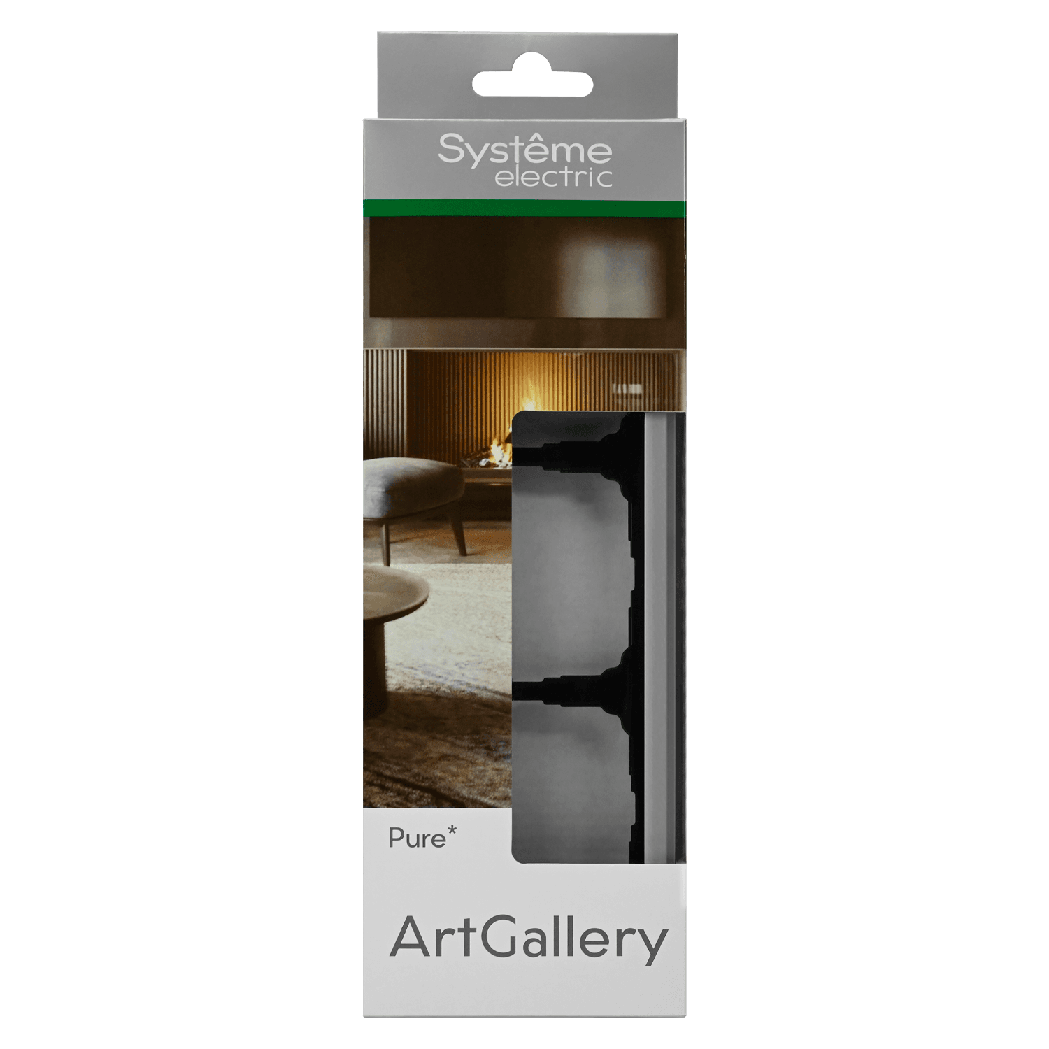 Systeme Electric ArtGallery Pure Органическое стекло Алюминий Рамка 3-ая — миниатюра 5