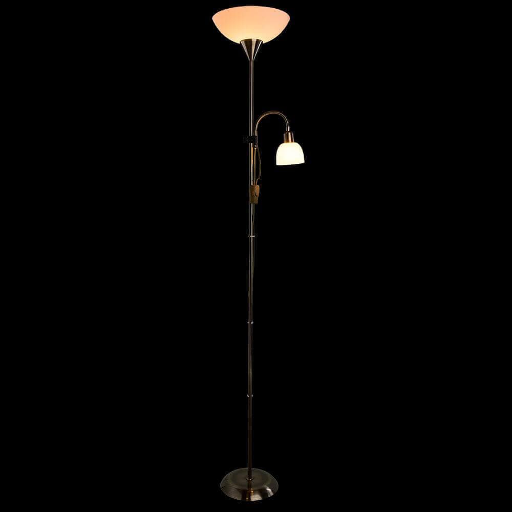 Arte Lamp Duetto Бронза/Белый Торшер 60W/25W E14/E27 A9569PN-2AB — миниатюра 4