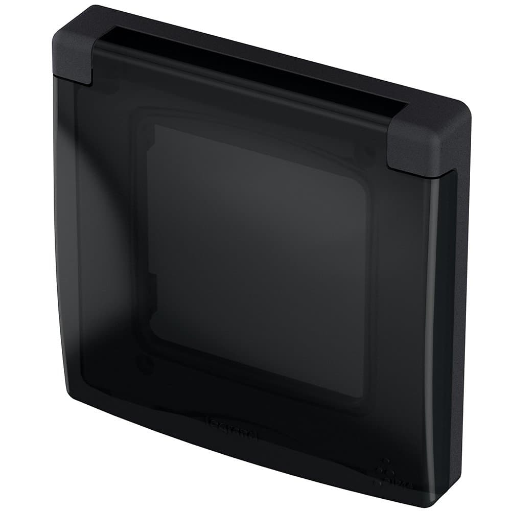 Legrand INSPIRIA Антрацит Рамка с защитной крышкой IP 44 673923 — миниатюра 4