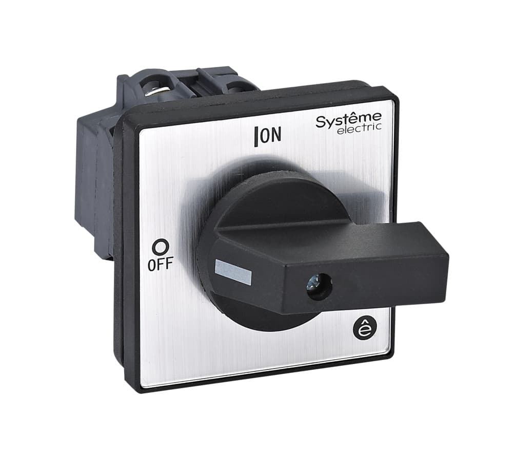 Systeme Electric Выключатель-разъединитель 4P 20A IP20 с чёрной рукояткой на дверцу 4 винтами