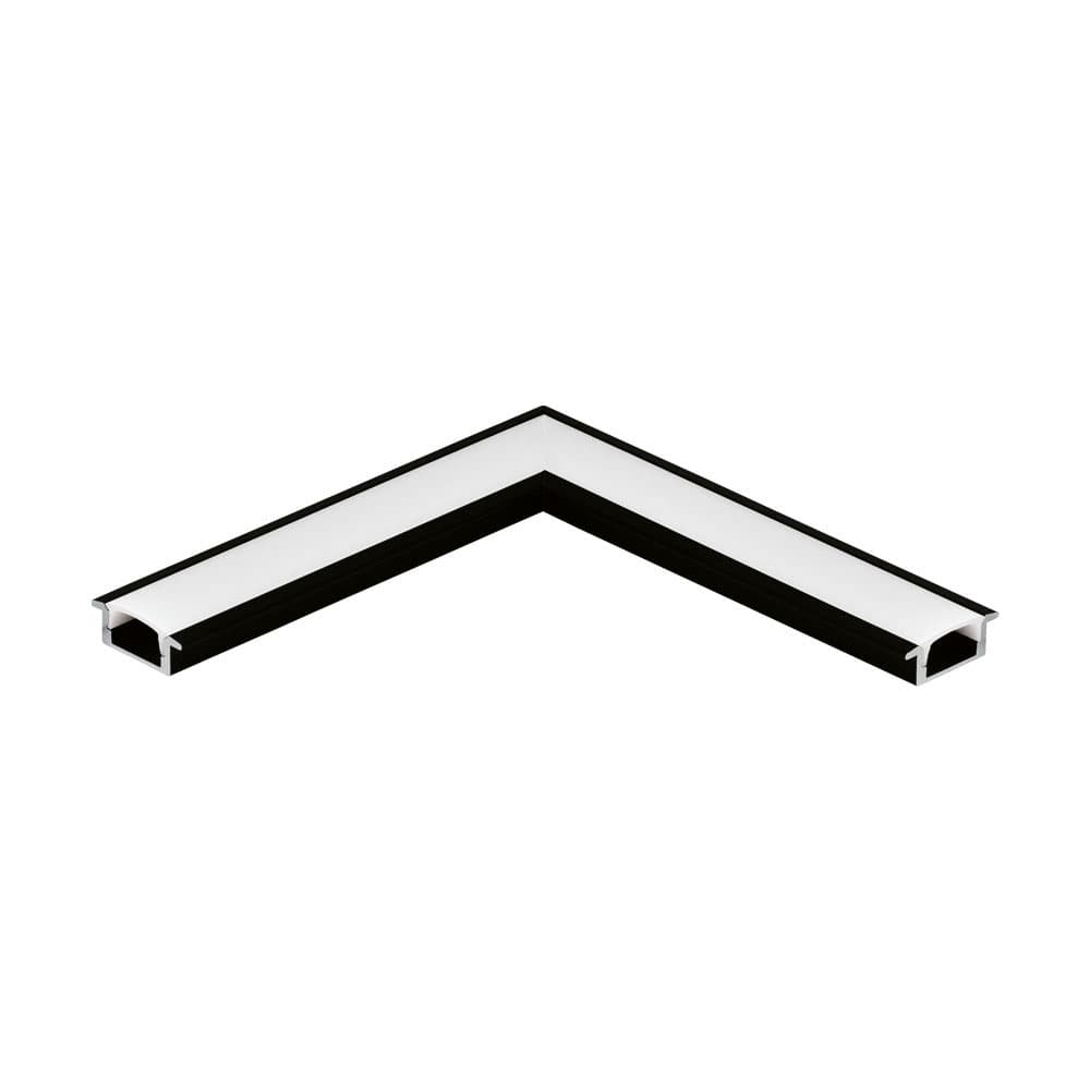 Eglo 98986 Встраиваемый профиль угловой RECESSED PROFILE 1 к арт. 98984, L110, алюминий, черный/пластик