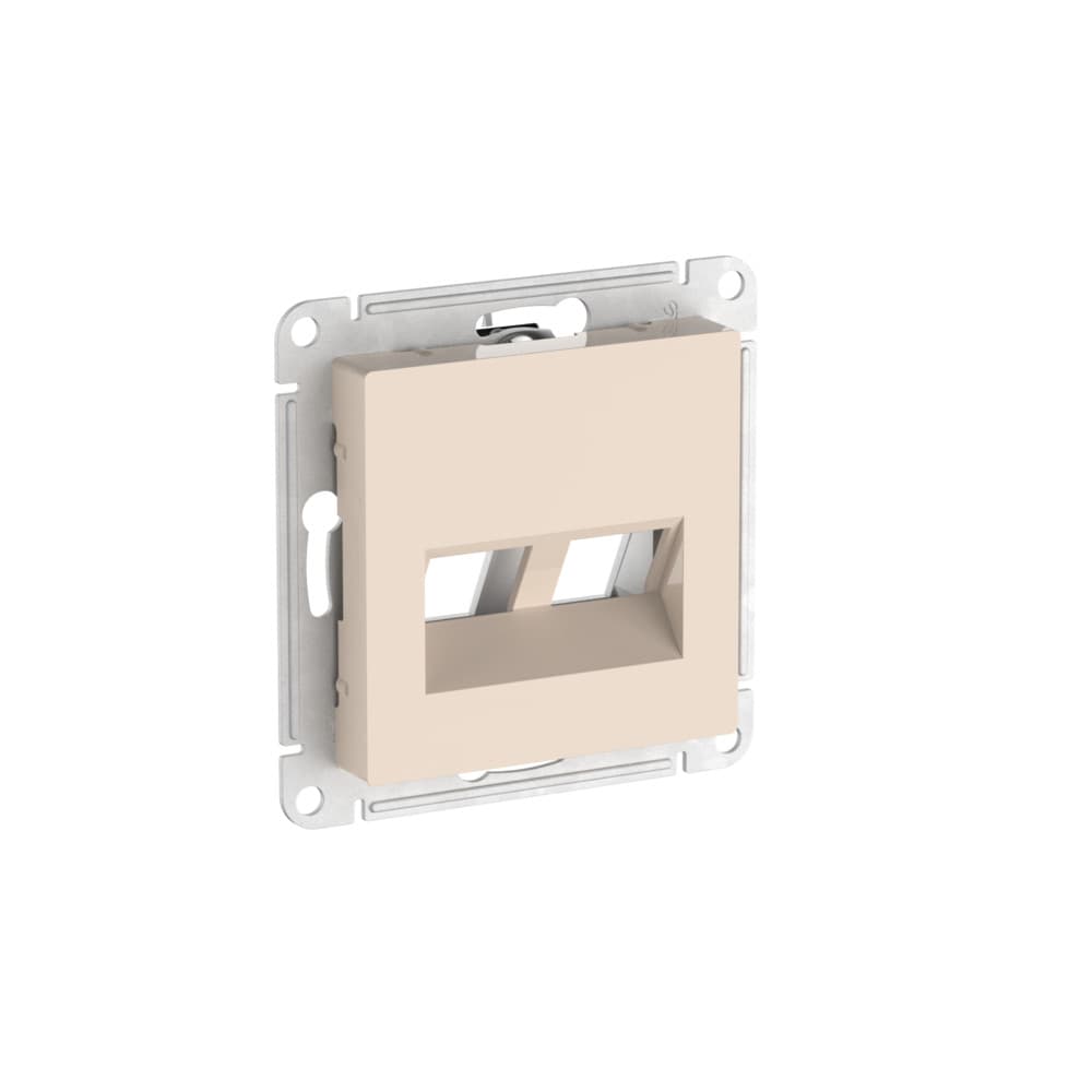 Systeme Electric AtlasDesign Бежевый Накладка двойная для информационных функций типа Keystone — миниатюра 1