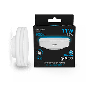 Gauss Лампа GX53 11W 1050lm 6500K LED 108008311