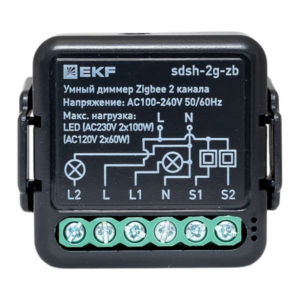 EKF Умный диммер в подрозетник 2-канальный Zigbee Connect Select — миниатюра 13