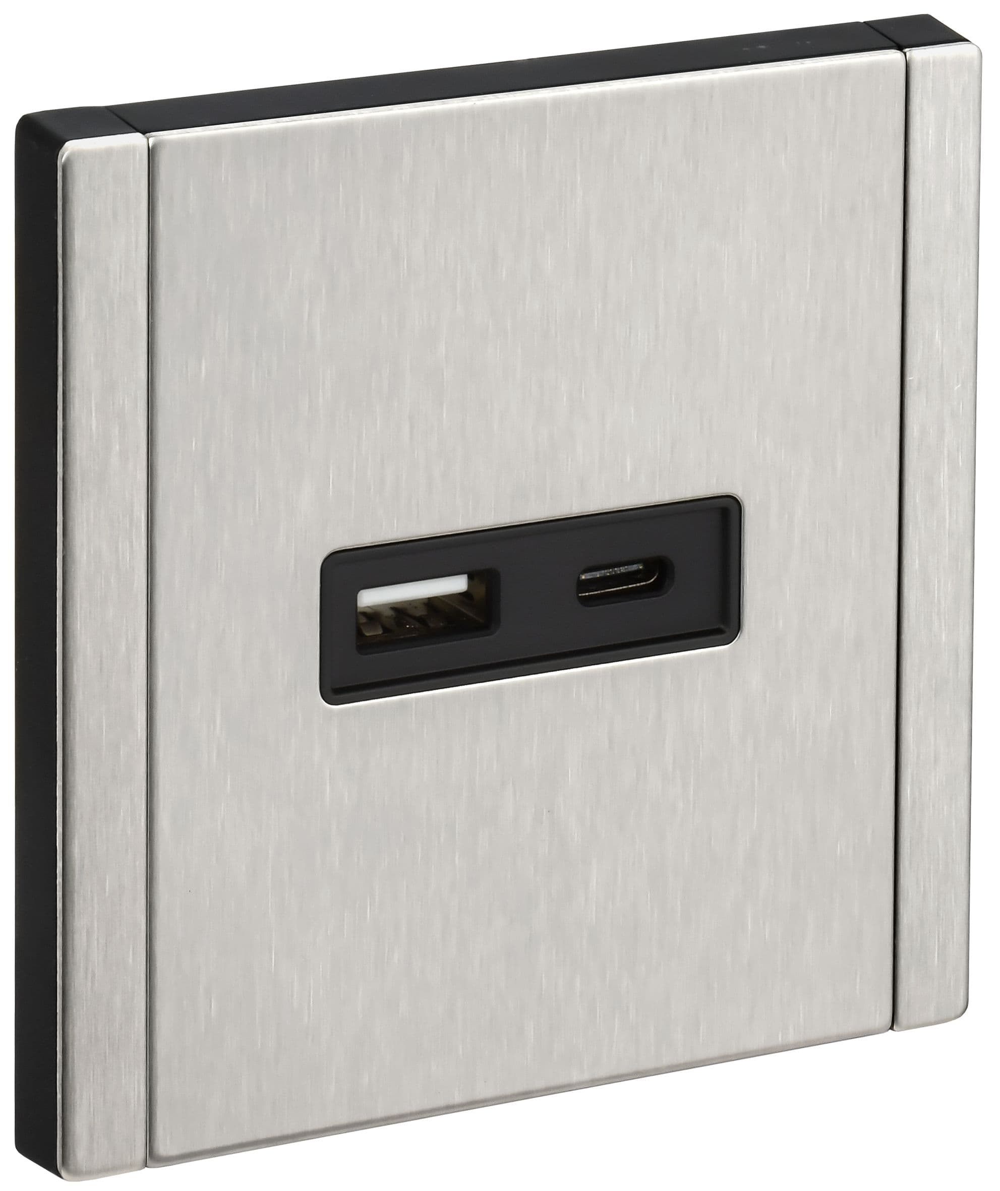 IEK FORTE&PIANO Металл Розетка USB A+C 3,1А FP750M ник. — миниатюра 1