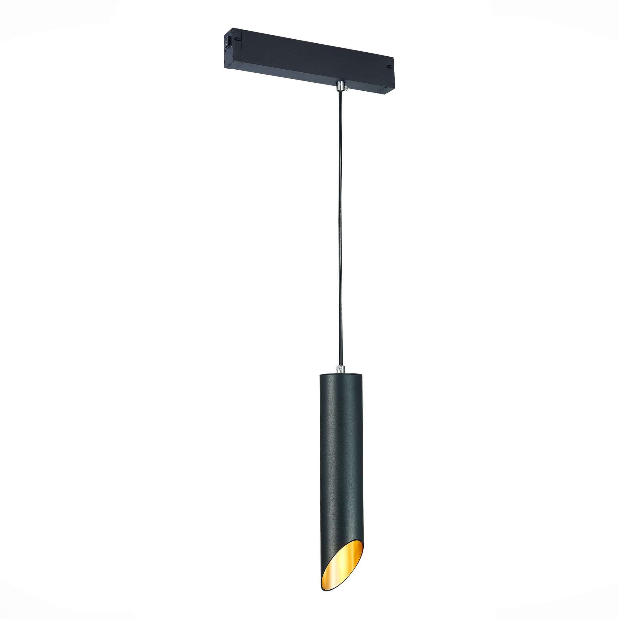 ST LUCE ST508.403.01 Светильник трековый Черный GU10 1*50W IP20 D60xH300 180-240V Без ламп