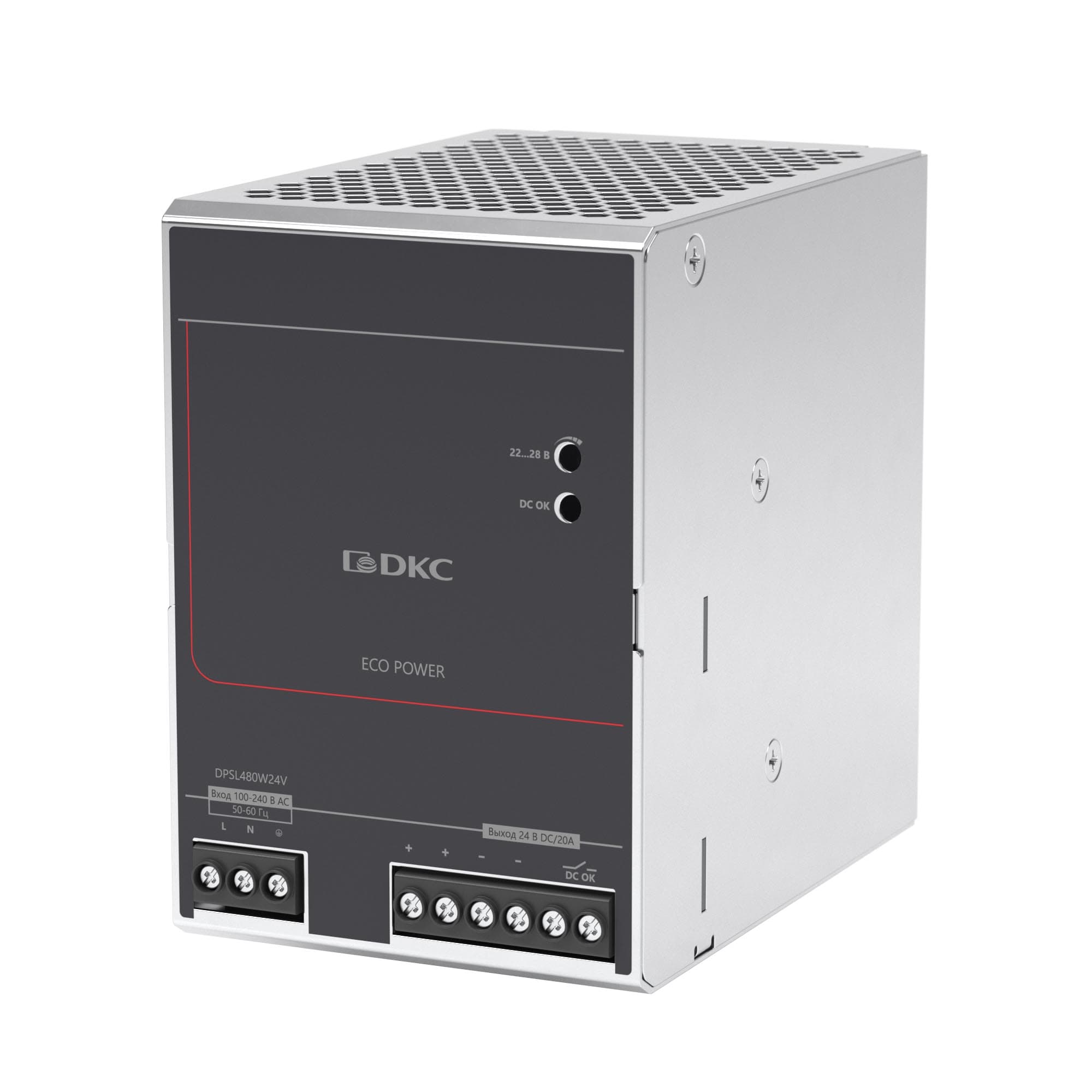 DKC Источник питания Эко Пауэр (Eco Power), однофазный, 480Вт, 20А, 24В — миниатюра 1