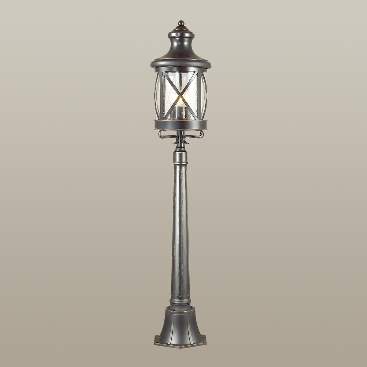 Odeon Light 4045/3F ODL18 709 черный/золотая патина Уличный светильник, 124см IP44 E14 3*60W 220V SATION — миниатюра 2