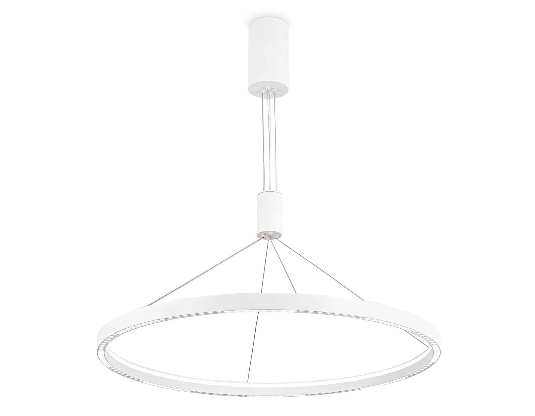 Ambrella Светильник подвесной светодиодный FL5855 WH белый 40W 3000K/4200K/6400K D800*860 (без ПДУ) — миниатюра 2