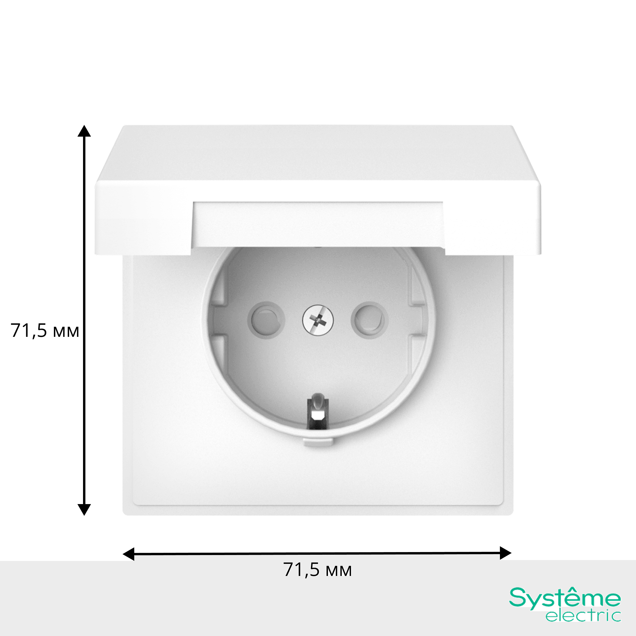 Systeme Electric ArtGallery Белый Розетка с заземл. со шторк. с крышк., 16А, IP20, механизм, быстрозажим. клем. — миниатюра 10