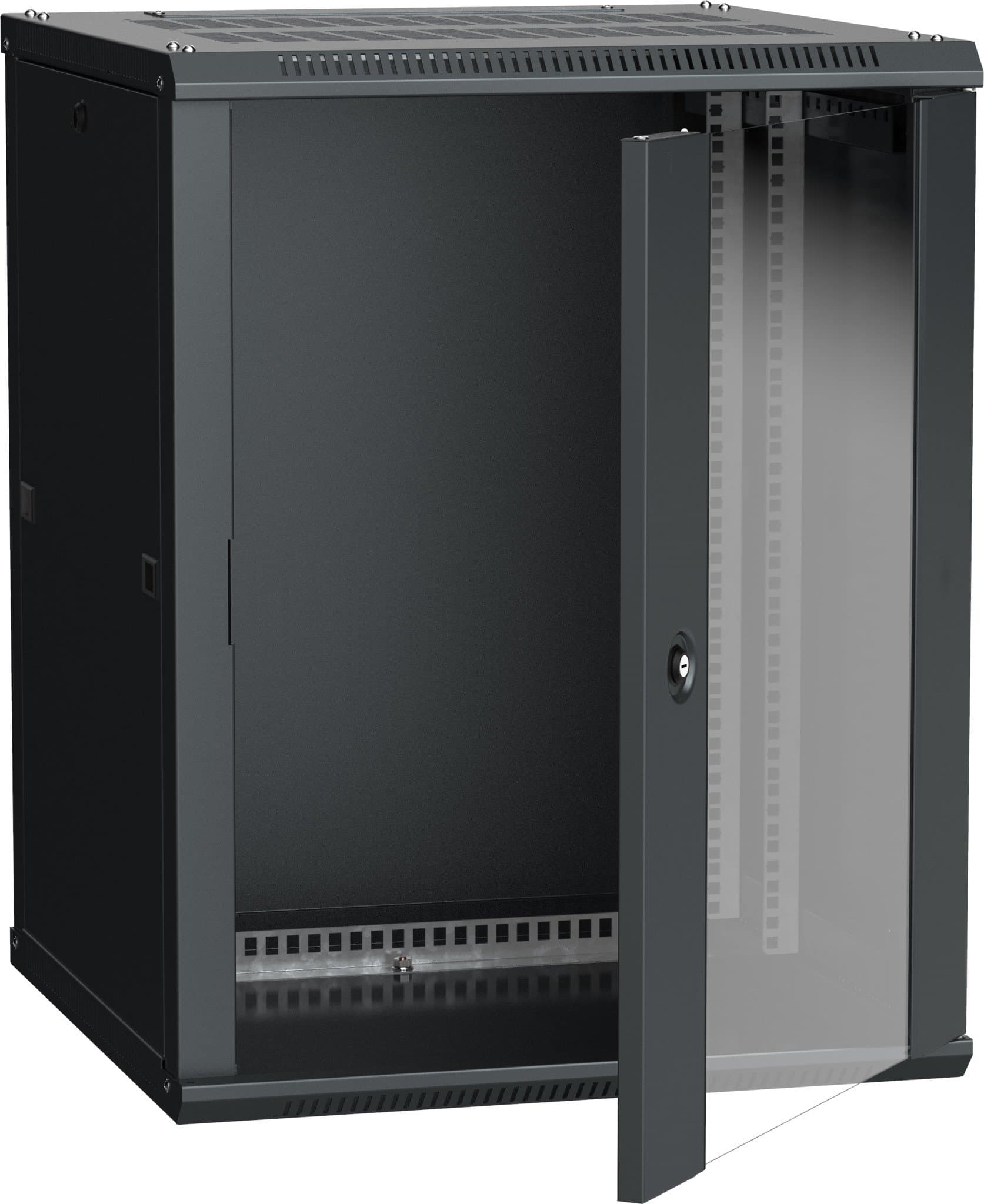 IEK LINEA W ITK Шкаф LINEA W 18U 600x600 мм дверь стекло, RAL9005 LWR5-18U66-GF — миниатюра 1