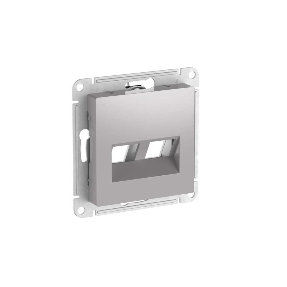 Systeme Electric AtlasDesign Алюминий Накладка двойная для информационных функций типа Keystone — миниатюра 1