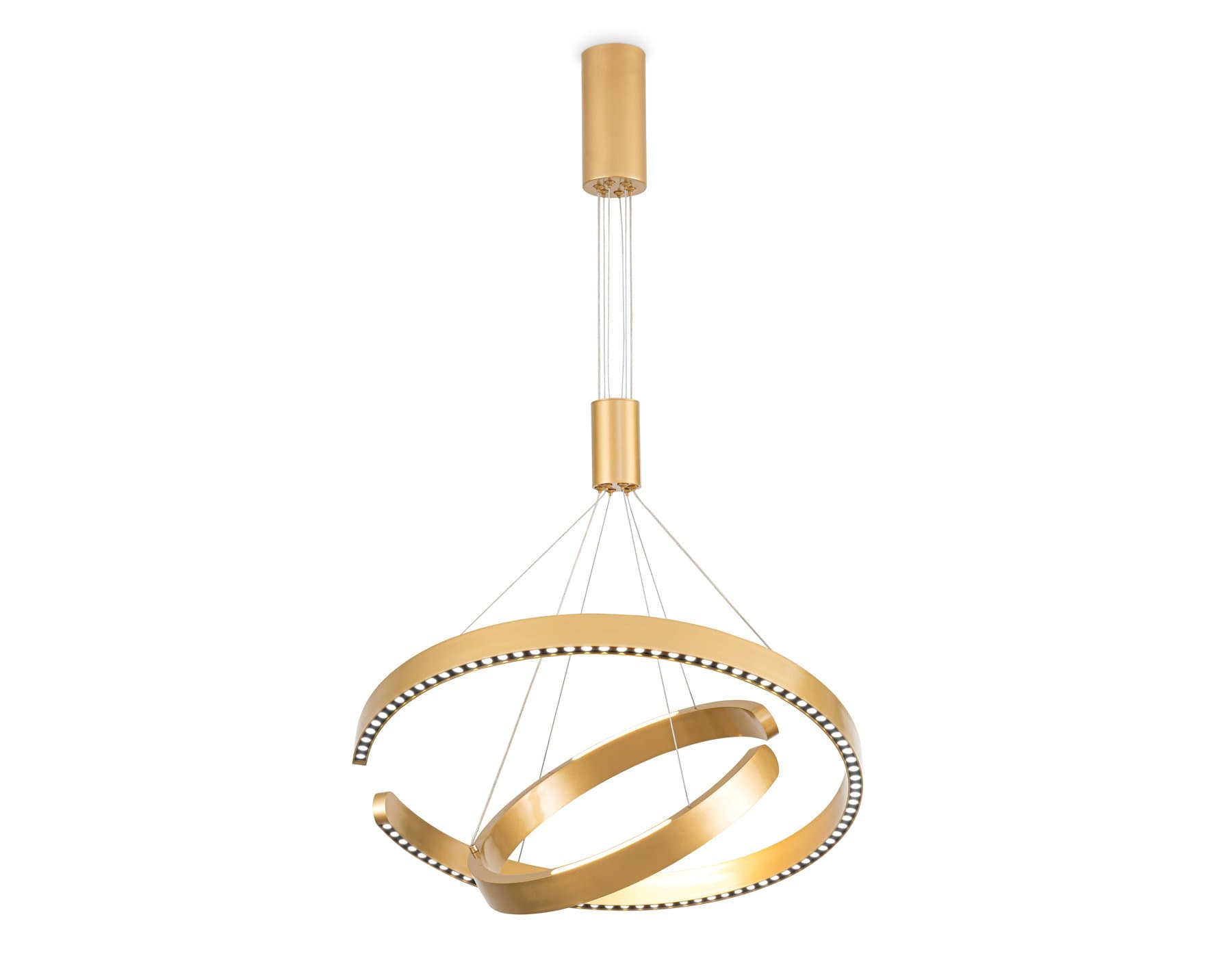 Ambrella Светильник подвесной светодиодный FL5885/2 GD золото 45W 3000K/4200K/6400K D600/400*1200 (без ПДУ) — миниатюра 2