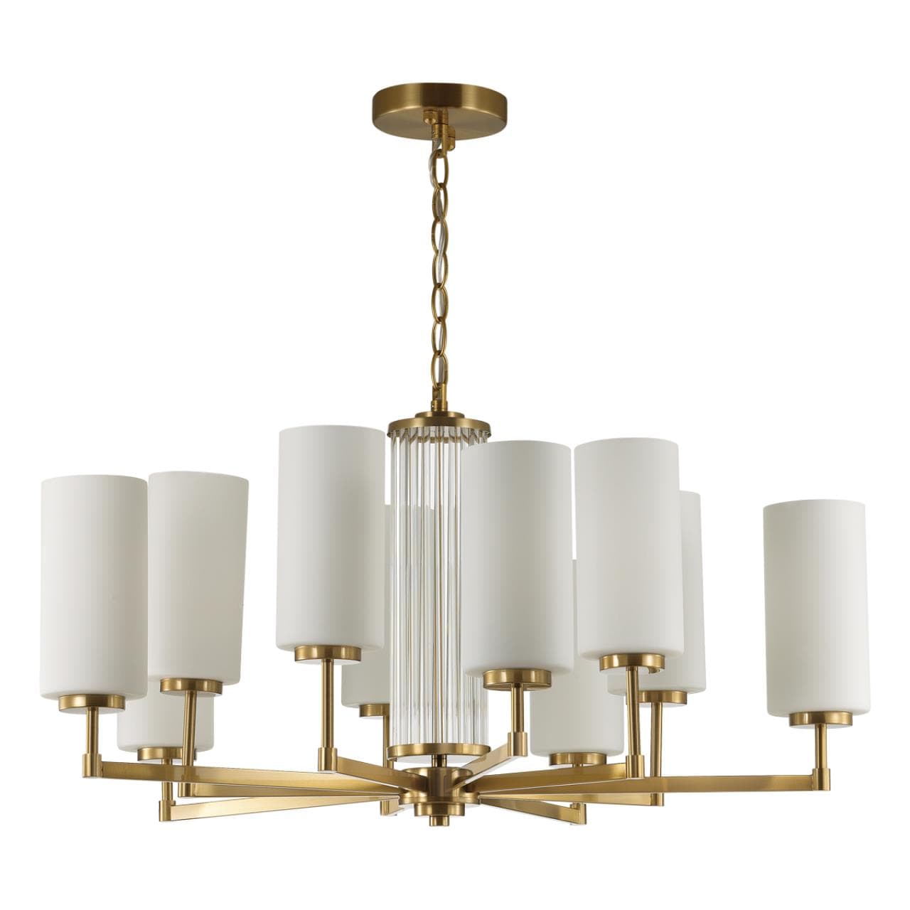 Odeon Light 4990/10 HALL ODL23 000 матов. золотой/белый/стекло Люстра E27 10*40W KASALI