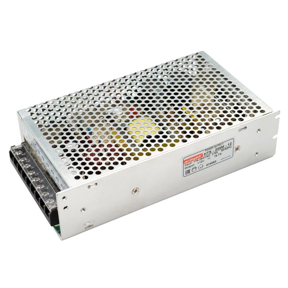 Arlight Блок питания HTS-200M-12 (12V, 16.7A, 200W) (IP20 Сетка, 3 года) 014983 — миниатюра 1