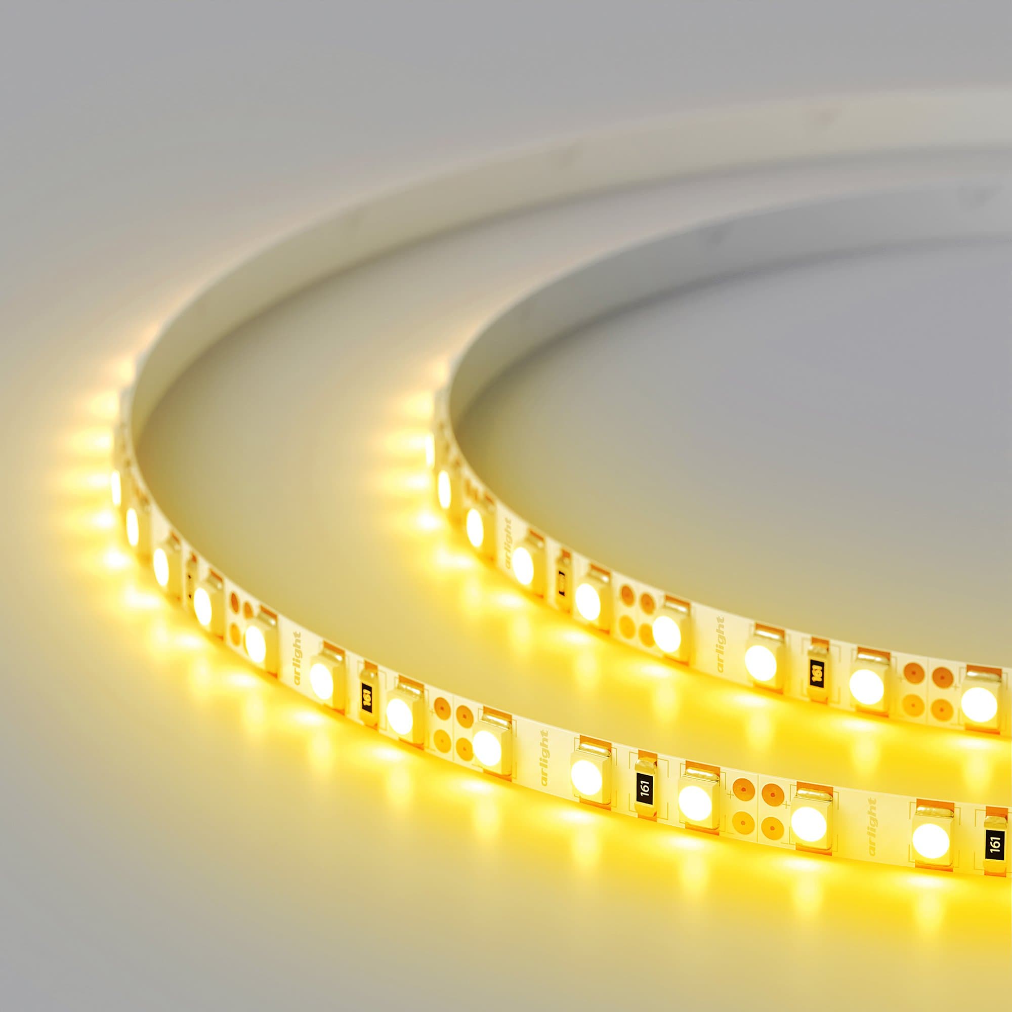 Arlight Светодиодная лента RT 2-5000 12V Yellow 5mm 2x (3528, 600 LED, LUX) (9.6 Вт/м, IP20) 015006 — миниатюра 4