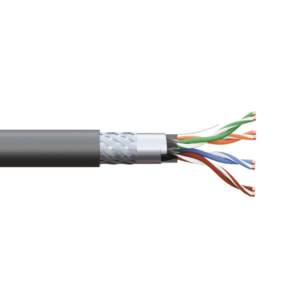 EKF Кабель витая пара TERACOM PRO Cat.5E SF/UTP для промышленного Ethernet проводник 4 пары 19x0,1мм 26AWG оболочка полиуретан -40°C – +80°C цвет черн — миниатюра 2