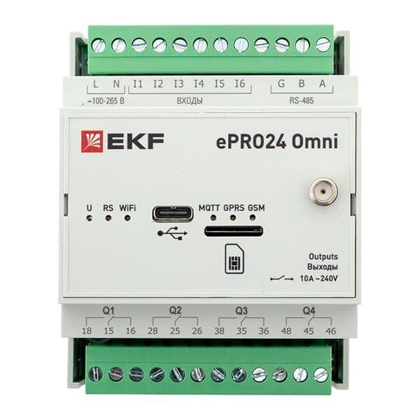 EKF Контроллер удаленного управления 6вх/4вых Wi-Fi GSM 230 В ePRO24 Omni — миниатюра 5