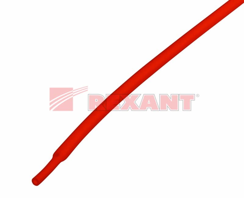 1.5 / 0.75 мм 1м термоусадка красная Rexant 20-1504 — миниатюра 2