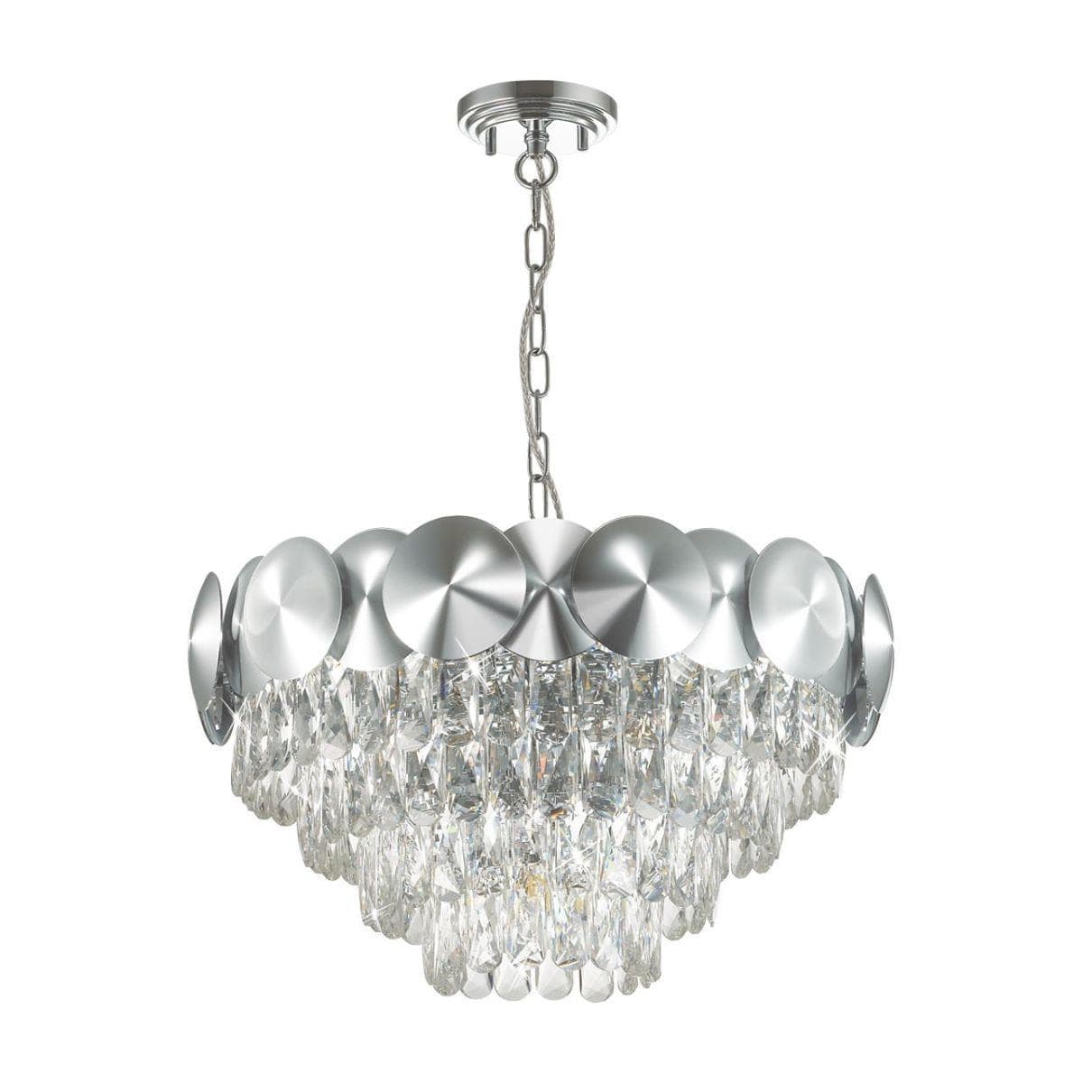 Odeon Light 4972/5 HALL ODL22 375 хром/пластик/хрусталь Люстра E27 5*40W CATRIS — миниатюра 1