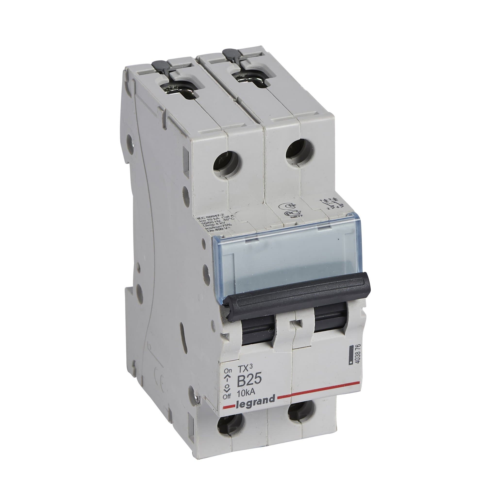 Legrand TX3 Автоматический выключатель 2P 25A (B) 6000/10kA 403876