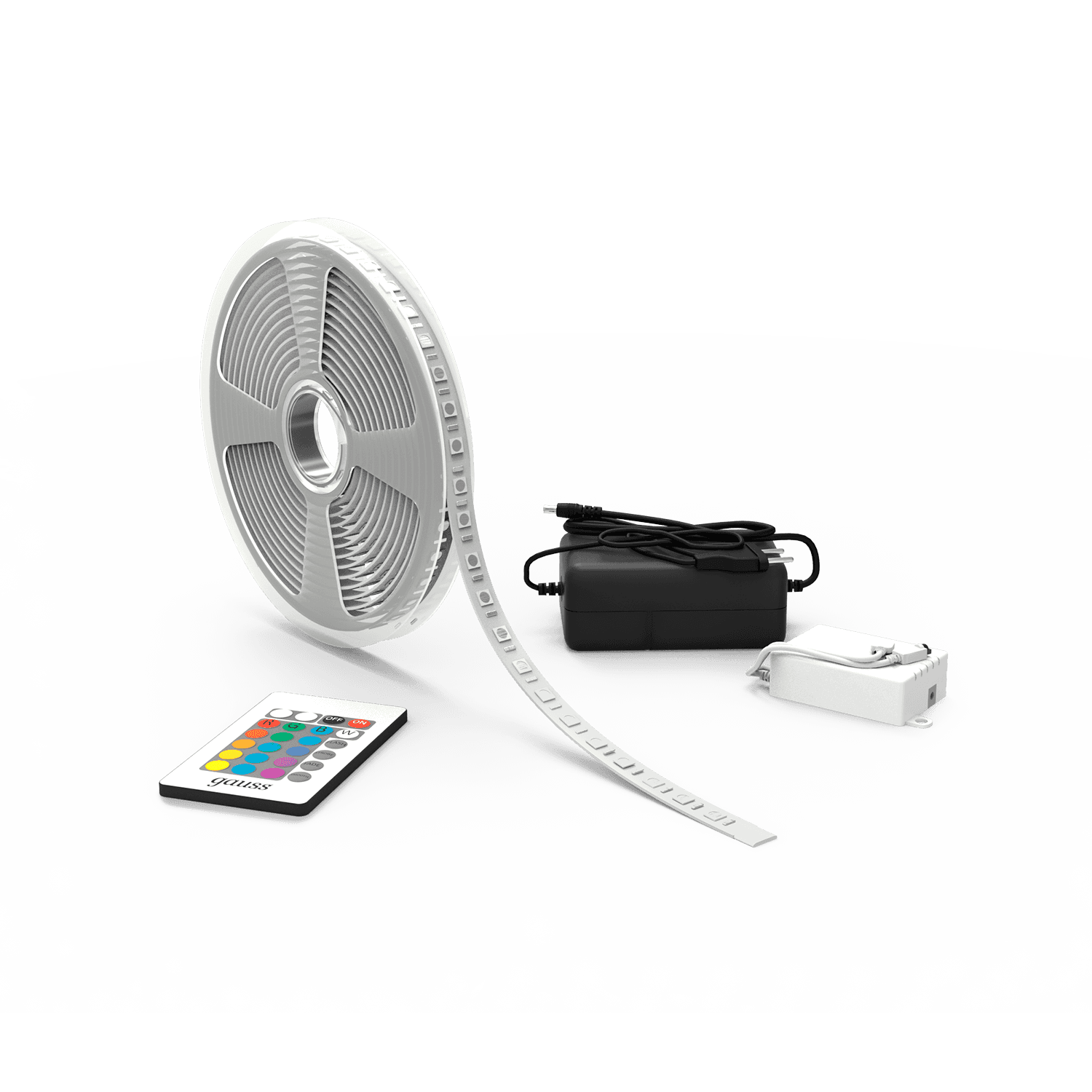 Gauss Лента Basic в комплекте 12V 10W/m 700lm/m RGB IP20 LED 5m 1/50 BT042 — миниатюра 5
