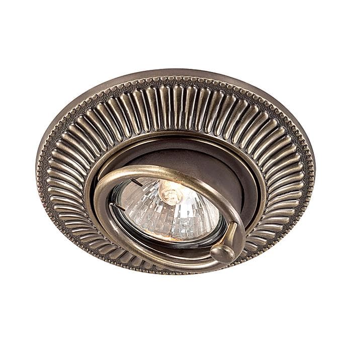 Novotech 369858 NT14 128 бронза Встраиваемый ПВ светильник IP20 GX5.3 50W 12V VINTAGE