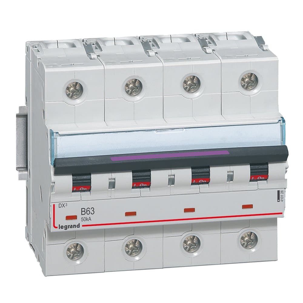 Legrand DX3 Автоматический выключатель 50кА 63А 4P B 410128 — миниатюра 1