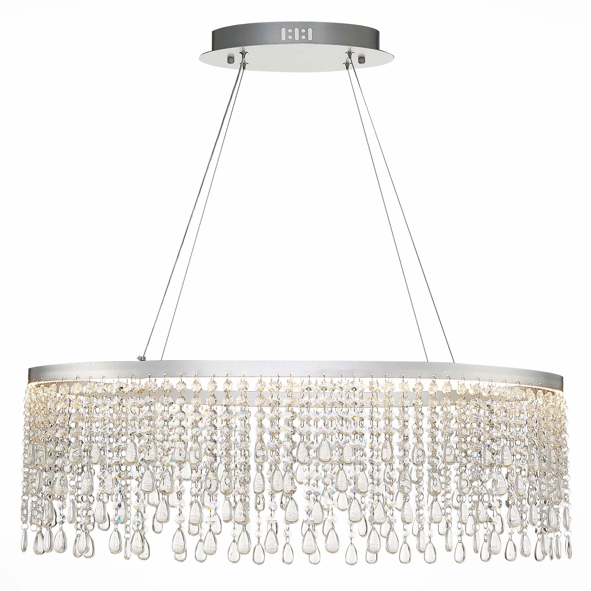 ST Luce SL6201.103.37 Люстра подвесная Серебристый/Прозрачный LED 1*37W 3000K/4000K/6000K
