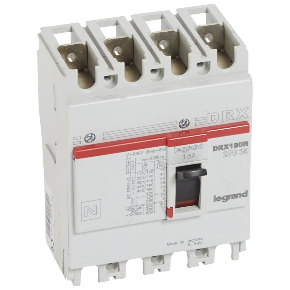 Legrand DRX125 термомагнитный 15A 4П 20KA 027030 — миниатюра 2