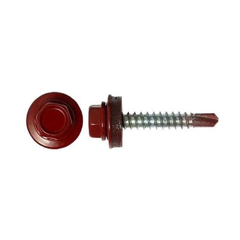 Tech-Krep Саморез КР св. 4,8х28 RAL-3011 (тёмно-красный) (300 шт) - ведро 103182