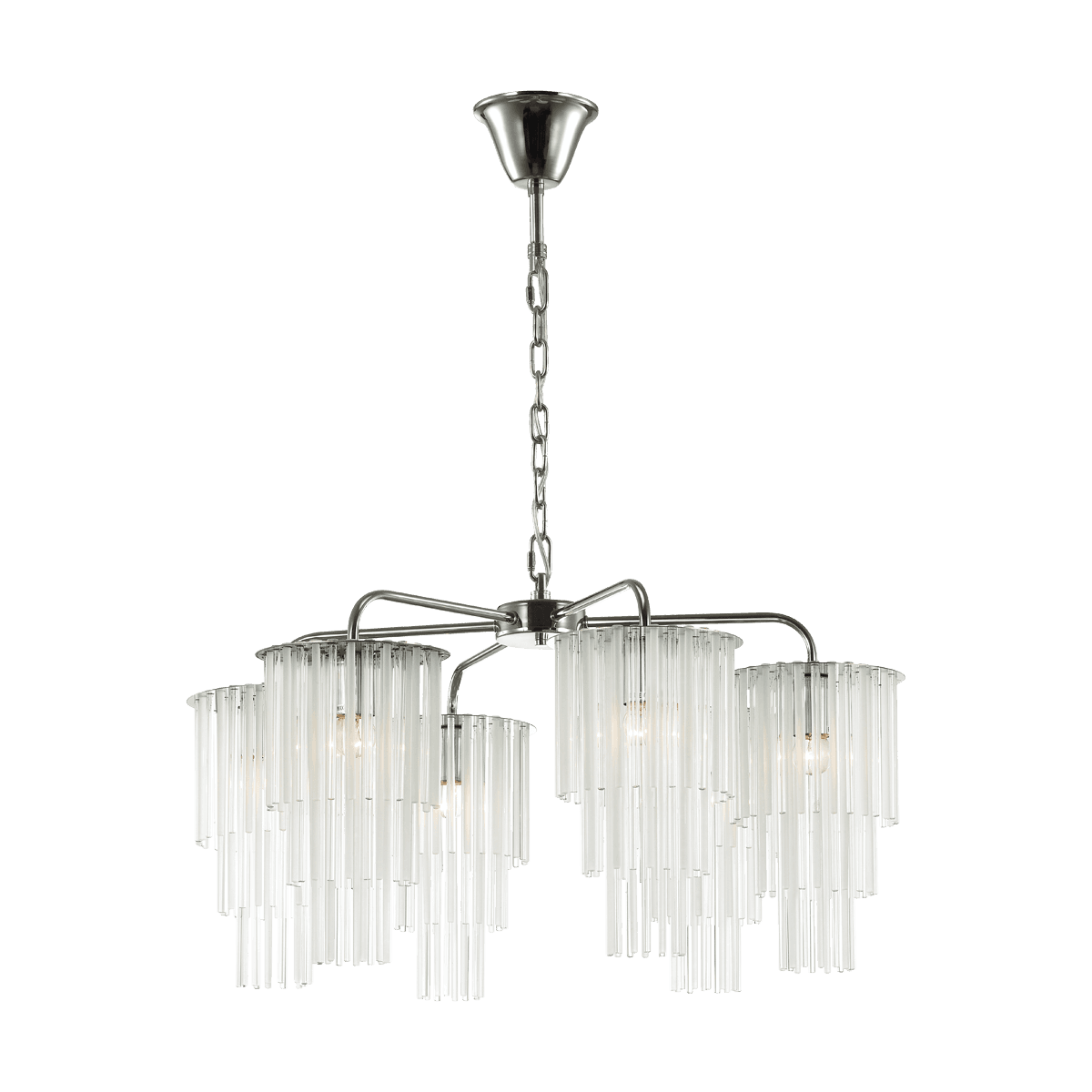 Odeon Light 4920/6 MODERN ODL22 329 хром/прозрач./матов./стекло Люстра E27 6*60W PAPITA — миниатюра 2