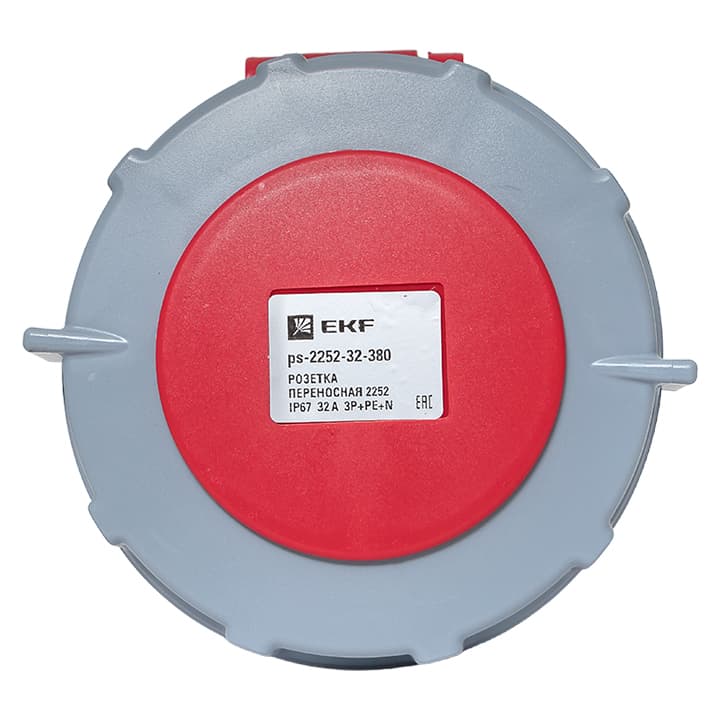 EKF PROxima Розетка переносная 2252 3Р+РЕ+N 32А 380В IP67 — миниатюра 2