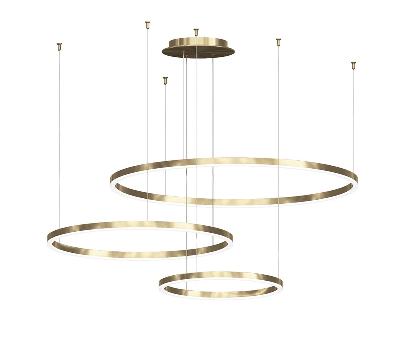Kink Light 08223,36PA(4000K) Подвес Тор латунь w133.5*95(d80+60+40) h150 Led 110W (4000k) диммируемый, с пультом ДУ